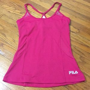 Magenta active spaghetti strap racerback